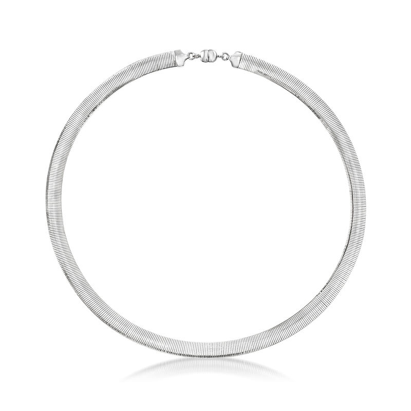 Italian 8mm Omega Necklace in Sterling Silver with Magnetic Clasp image number 0