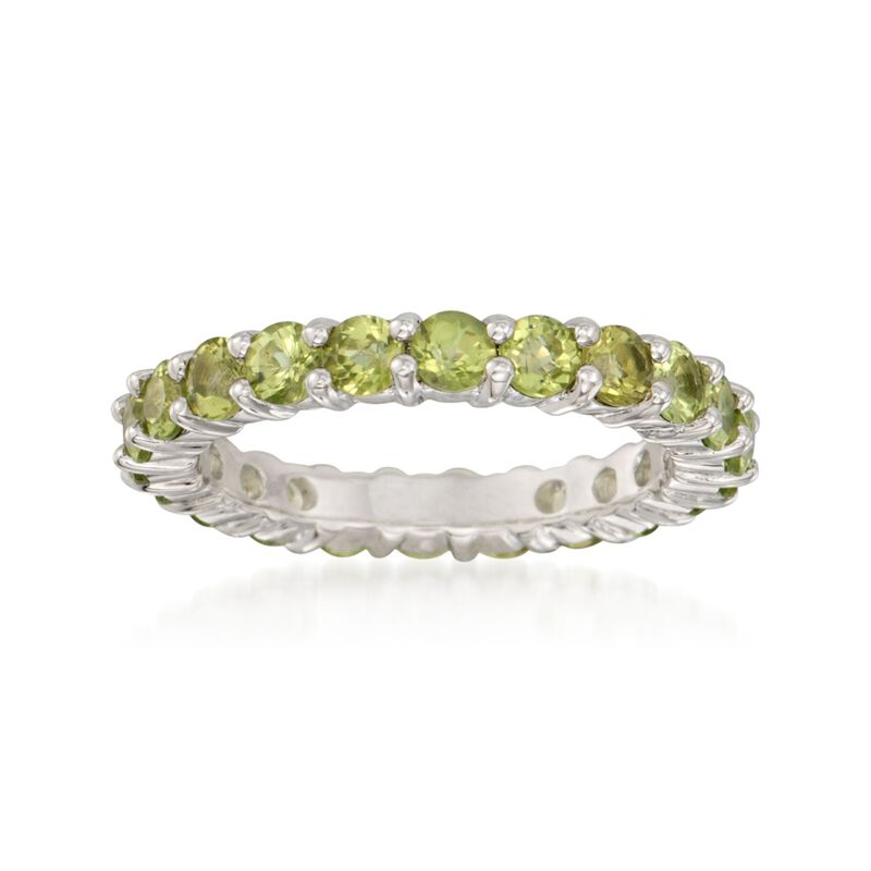 2.40 ct. t.w. Peridot Eternity Band in Sterling Silver image number 0