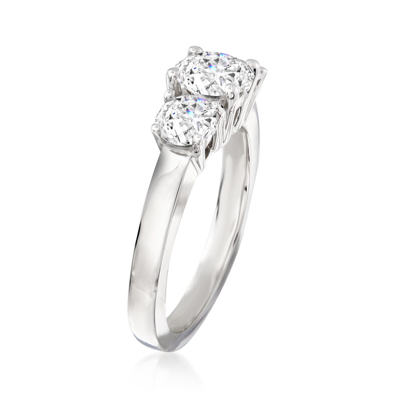 2.00 ct. t.w. Diamond Three-Stone Ring in 14kt White Gold image number 2