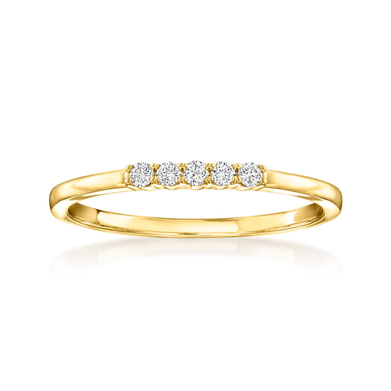 .10 ct. t.w. Lab-Grown Diamond Five-Stone Ring in 14kt Yellow Gold image number 0