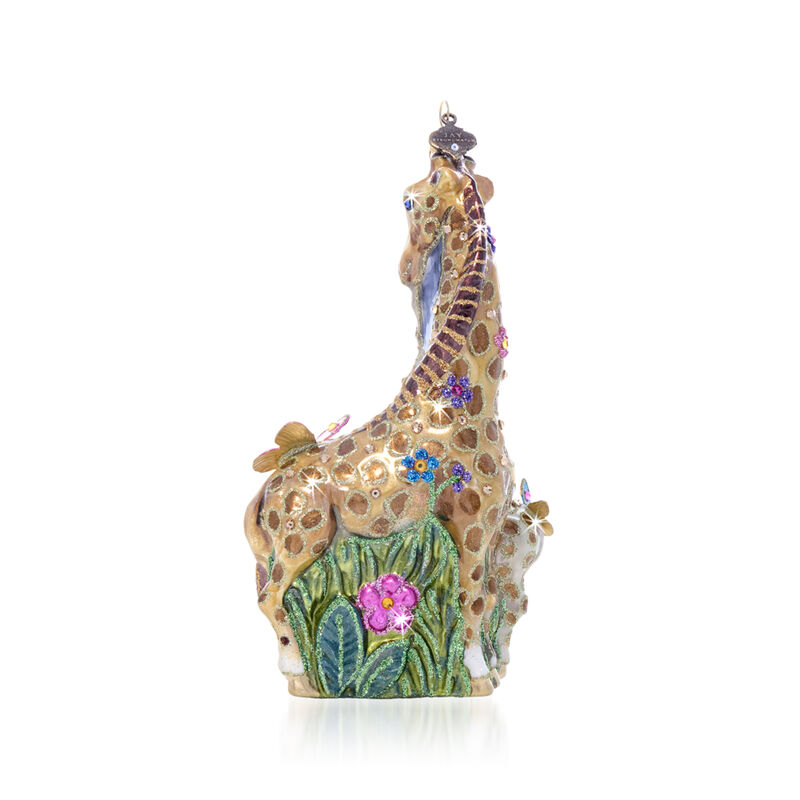 Jay Strongwater &quot;Mom and Baby Giraffe&quot; Glass Ornament image number 2