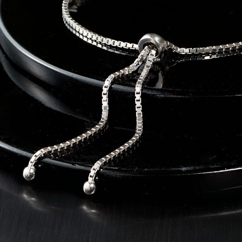 4.00 ct. t.w. CZ Bolo Bracelet in Sterling Silver image number 4