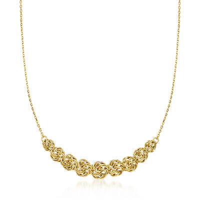 14kt Yellow Gold-Plated Rosette-Link Necklace