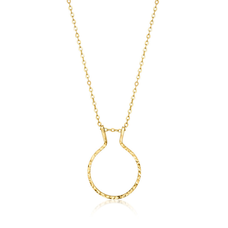Italian 14kt Yellow Gold Charm-Compatible Cable-Chain Necklace. 18&quot; image number 1