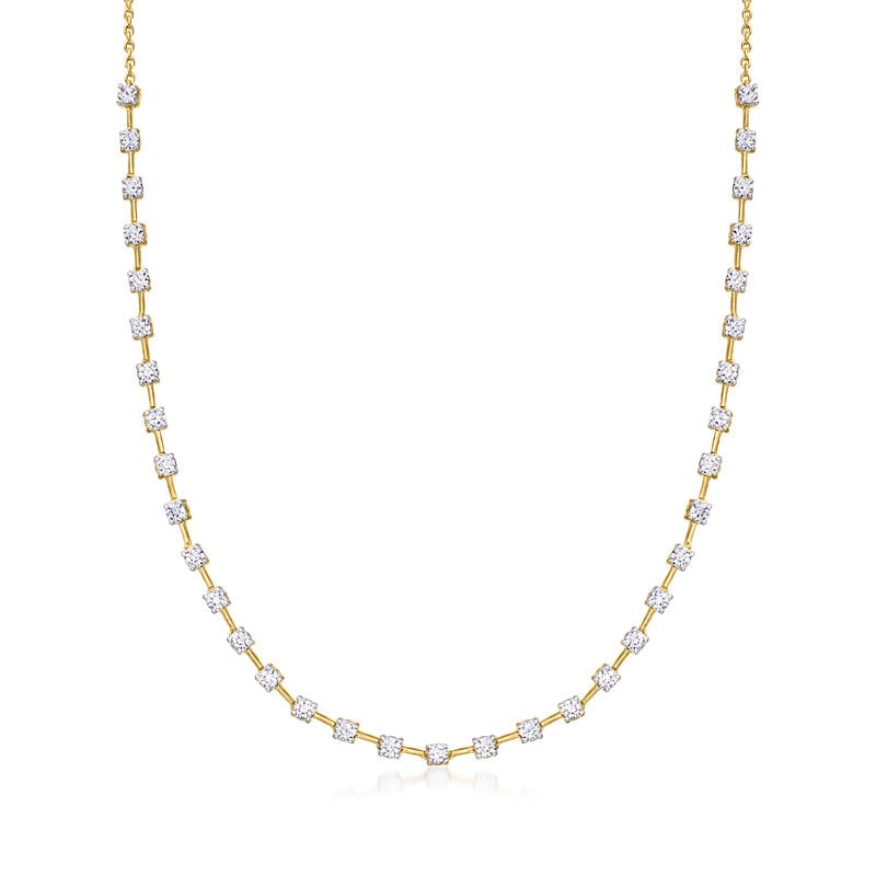 3.00 ct. t.w. Lab-Grown Diamond Necklace in 18kt Gold Over Sterling image number 0