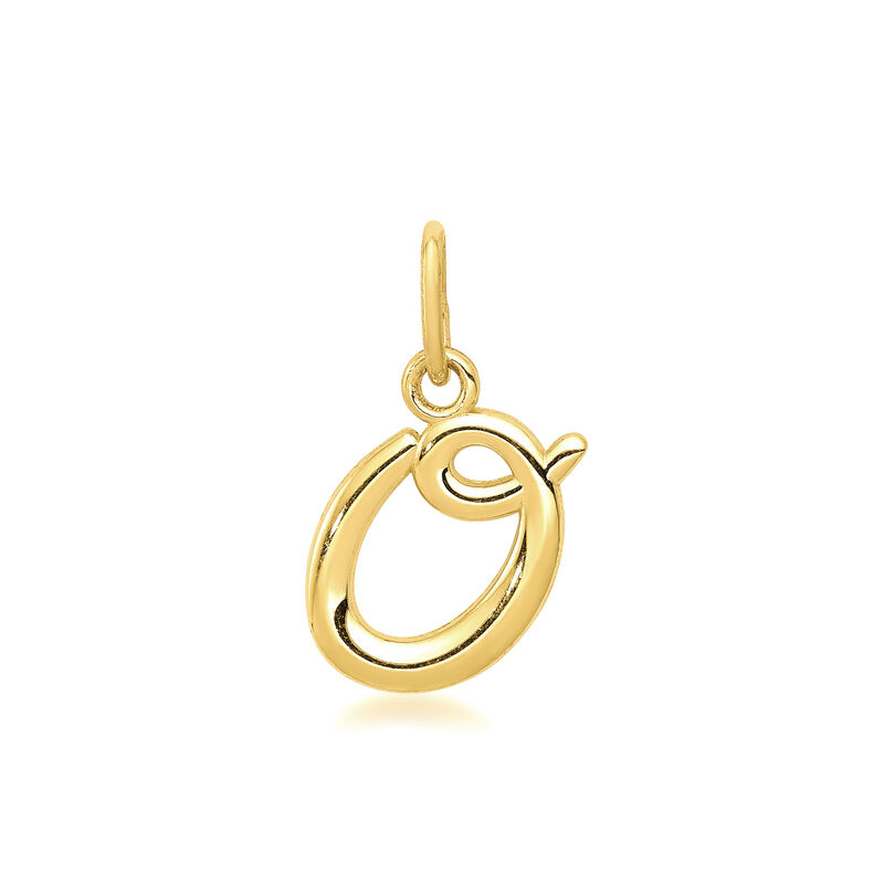 O - 10kt Yellow Gold Script Initial Pendant | Ross Simons