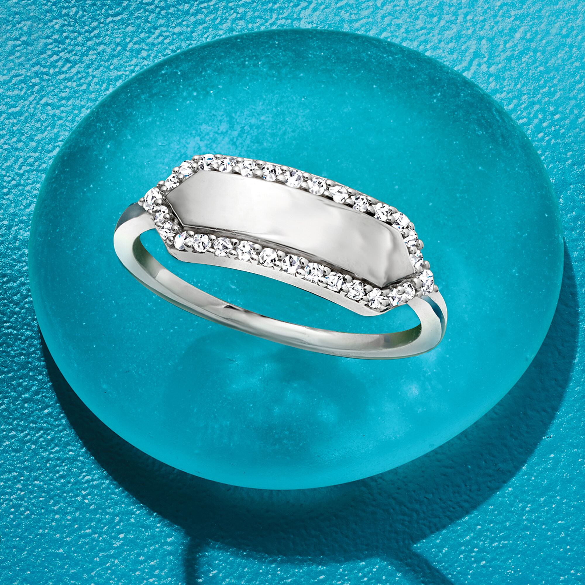 ⭐︎Diamond★ページ Three-Initial - .20 ct. t.w. Diamond Ring in Sterling Silver. Size