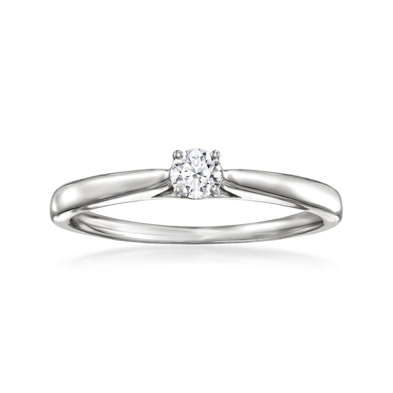 .15 Carat Lab-Grown Diamond Solitaire Ring in Sterling Silver image number 0