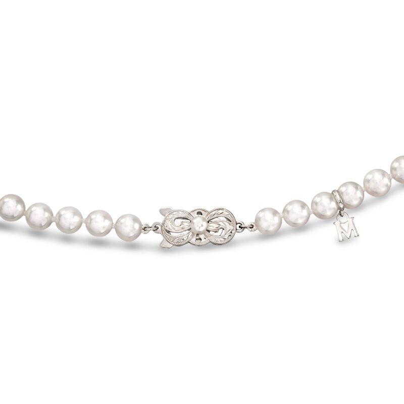 Mikimoto 7-8mm A1 Akoya Pearl Jewelry Set: Earrings, Necklace and Bracelet with 18kt White Gold image number 6