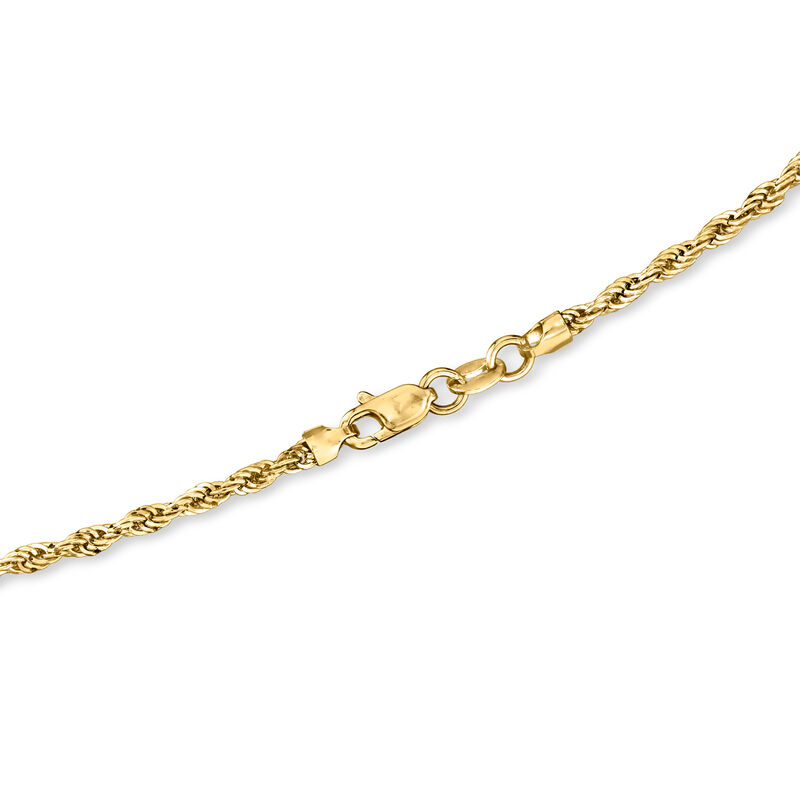 2mm 14kt Yellow Gold Rope-Chain Necklace image number 2