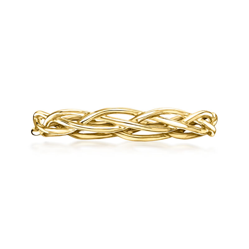 Italian 10kt Yellow Gold Braided Ring image number 0