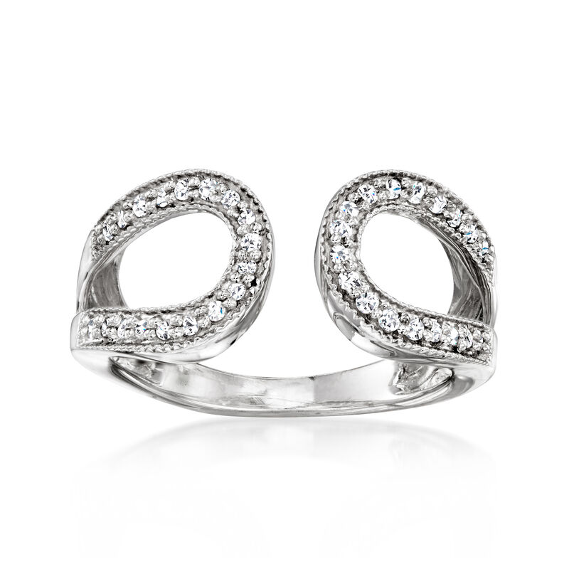 .25 ct. t.w. Diamond Open-Space Loop Ring in Sterling Silver image number 0