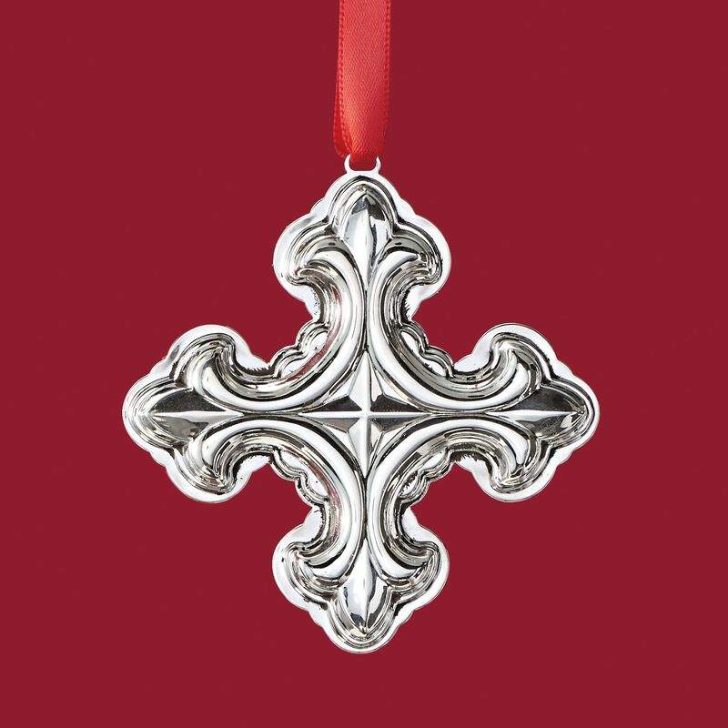 Reed & Barton 2018 Annual Sterling Silver Christmas Cross Ornament - 48th Edition image number 0