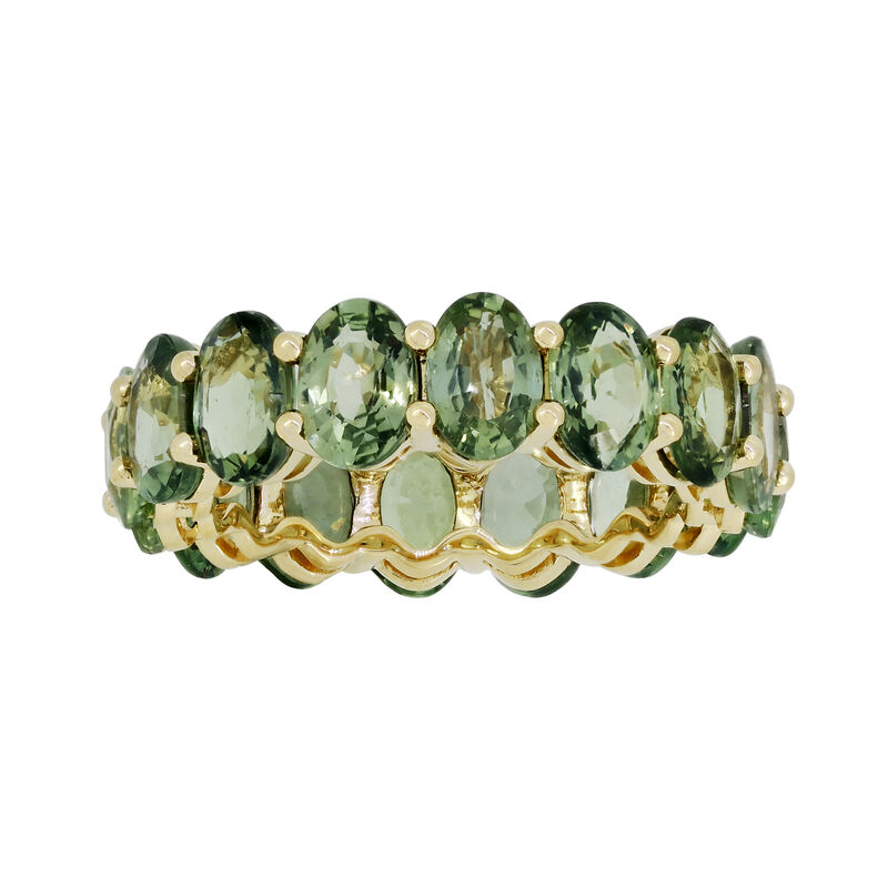 9.50 ct. t.w. Green Sapphire Eternity Band in 18kt Yellow Gold image number 0