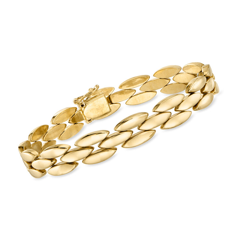 C. 1990 Vintage Tiffany Jewelry 14kt Yellow Gold Panther-Link Bracelet image number 0