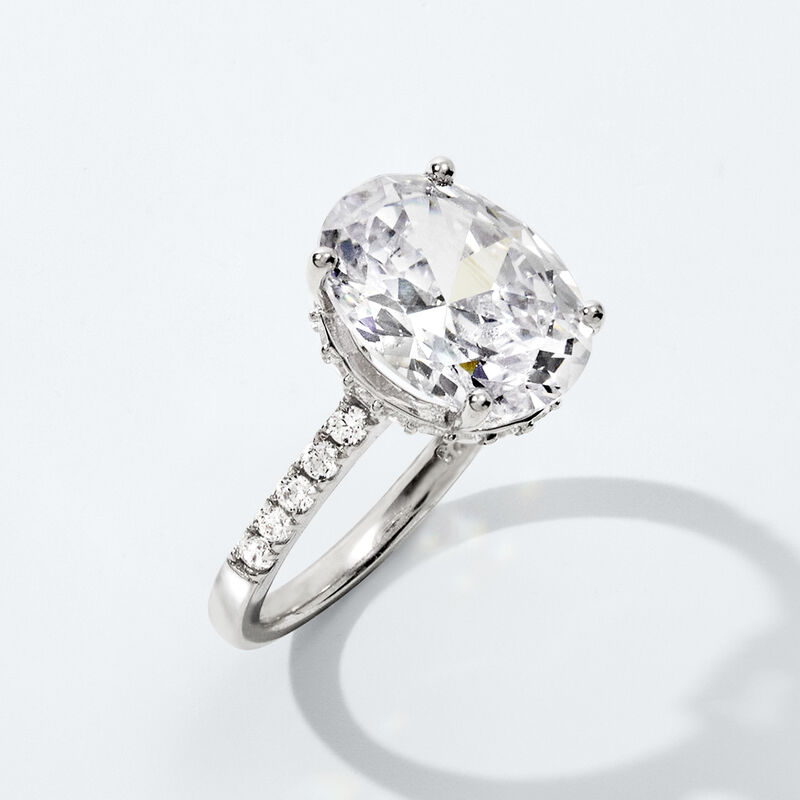 6.00 ct. t.w. CZ Ring in Sterling Silver image number 5