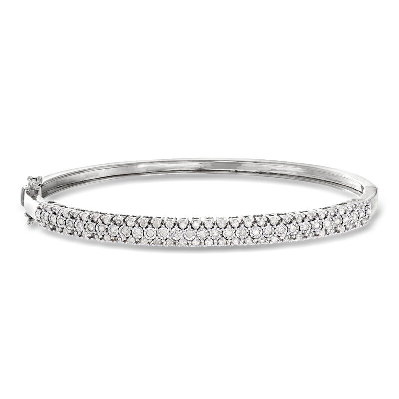 .75 ct. t.w. Diamond Bangle Bracelet in Sterling Silver image number 0