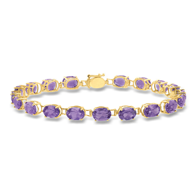 11.00 ct. t.w. Oval Amethyst Bracelet in 14kt Yellow Gold image number 0