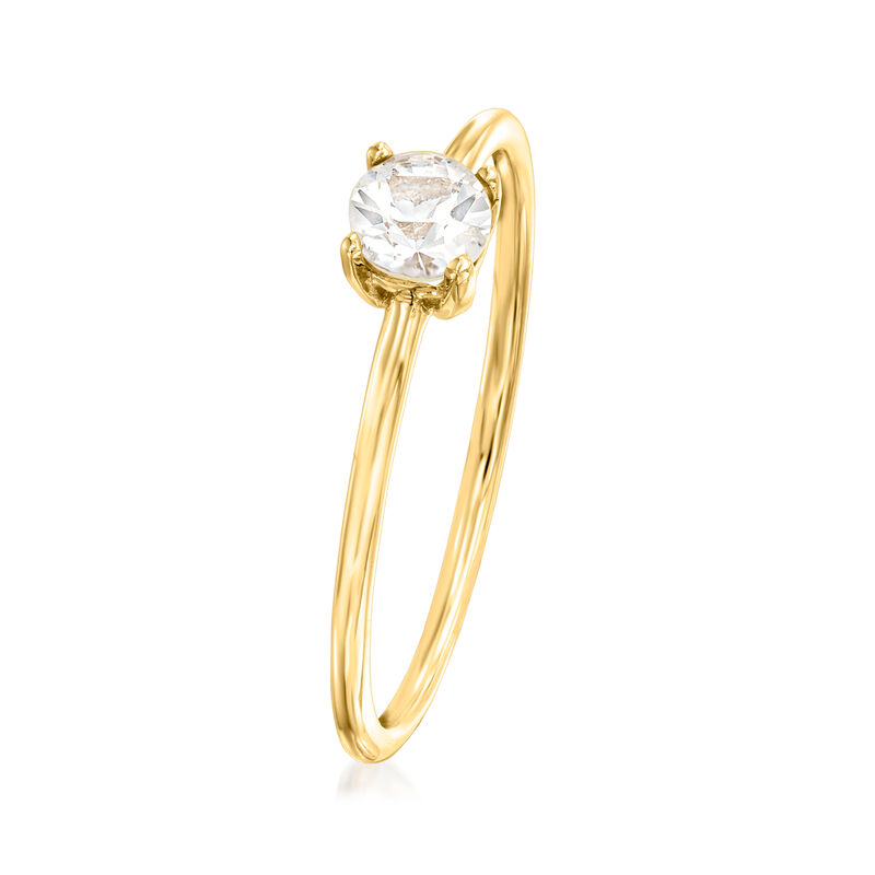 .20 Carat White Sapphire Ring in 14kt Yellow Gold image number 2