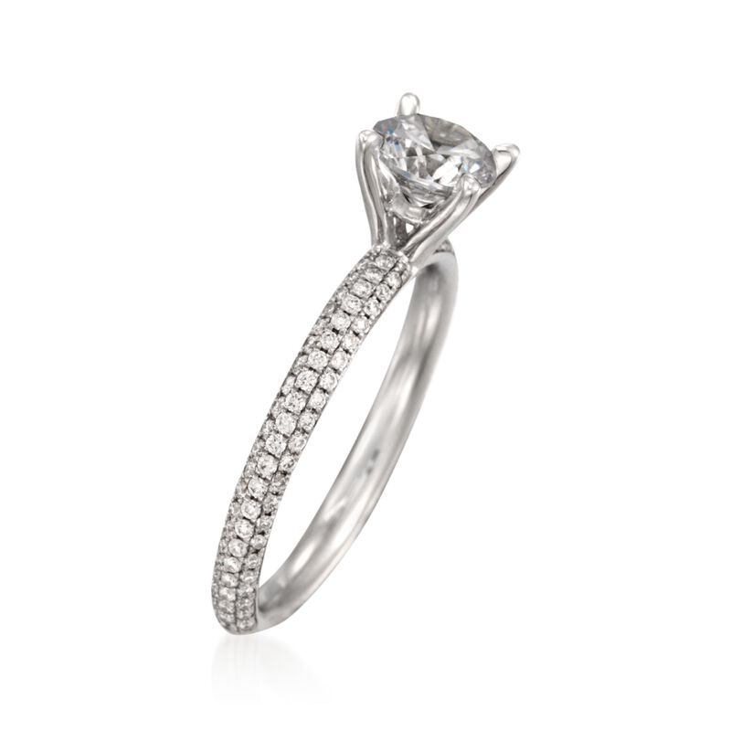 Simon G. .38 ct. t.w. Diamond Engagement Ring Setting in 18kt White Gold image number 2