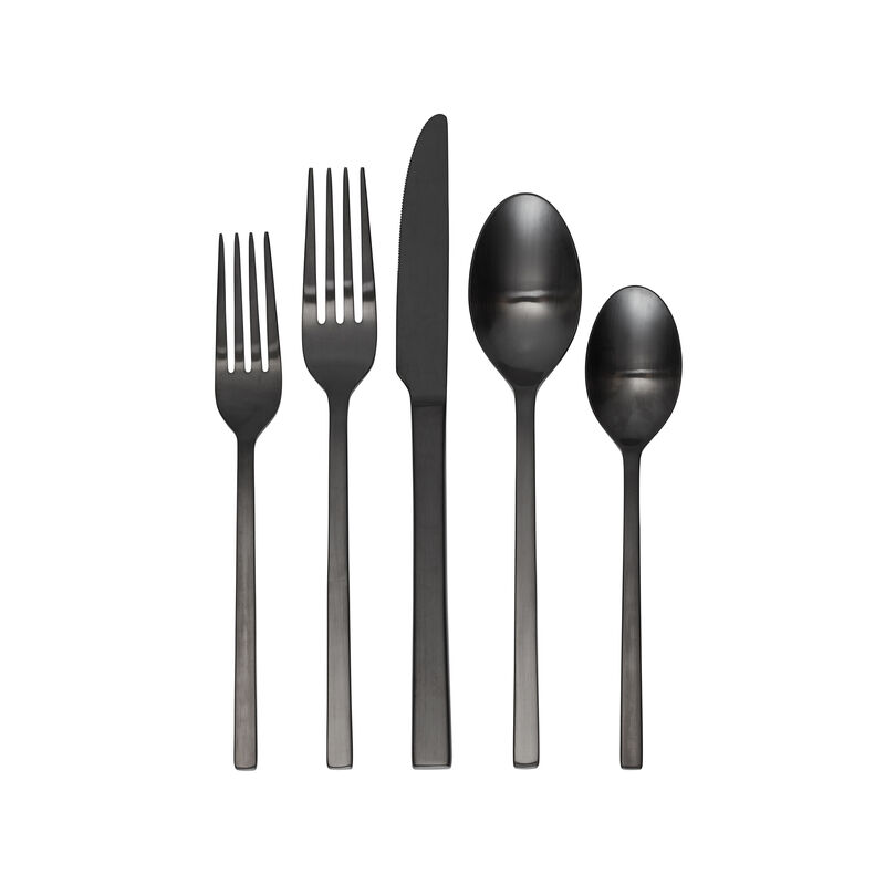 Oneida &quot;Allay&quot; 20-pc. Service for 4 18/10 Stainless Steel Midnight Flatware Set image number 0