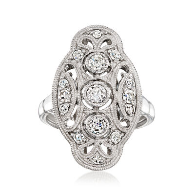 C. 1980 Vintage .65 ct. t.w. Diamond Ring in Platinum