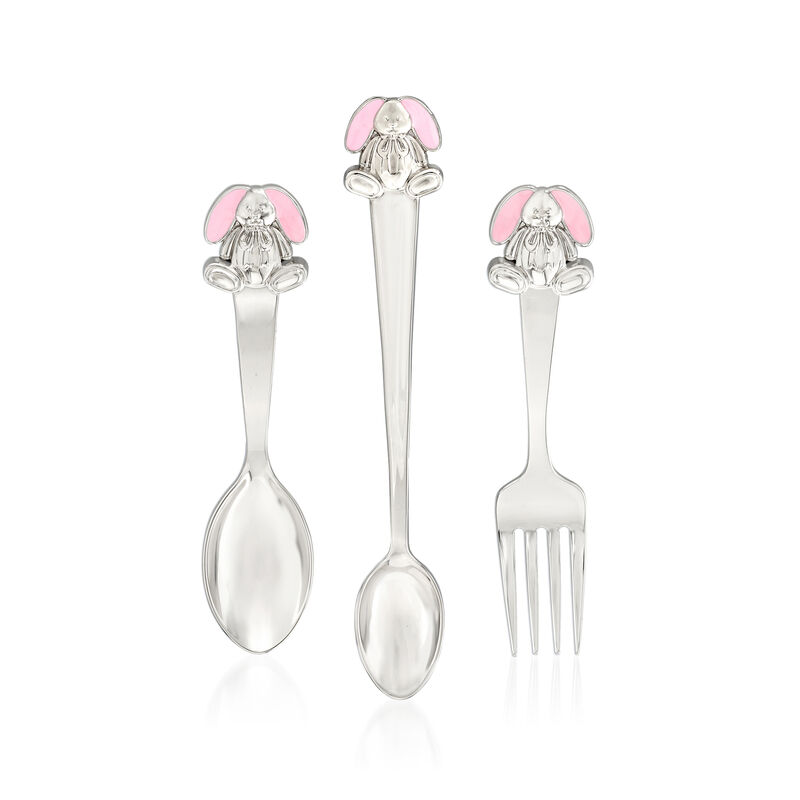 Infant Feeding Spoon - "Gingham Bunny" Baby Flatware by Reed & Barton image number 1