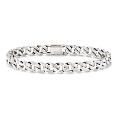 Gabriel & Co. Men's Sterling Silver Cuban-Link Bracelet