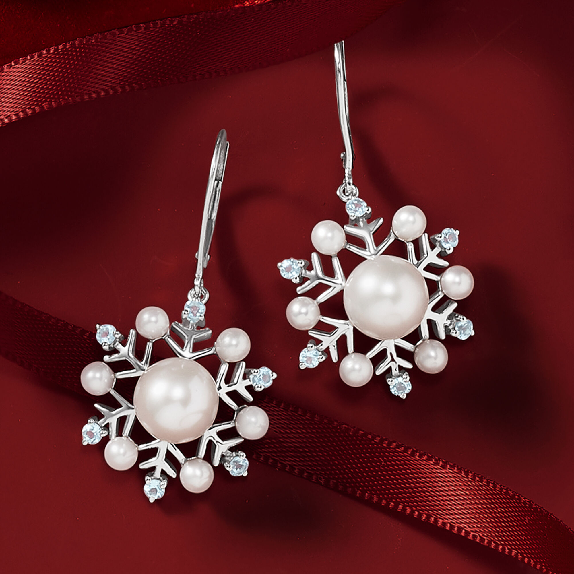 【mzuu】Holiday flake Drop Earrings SK-ER52934BLUE-2_a30beec7-da65