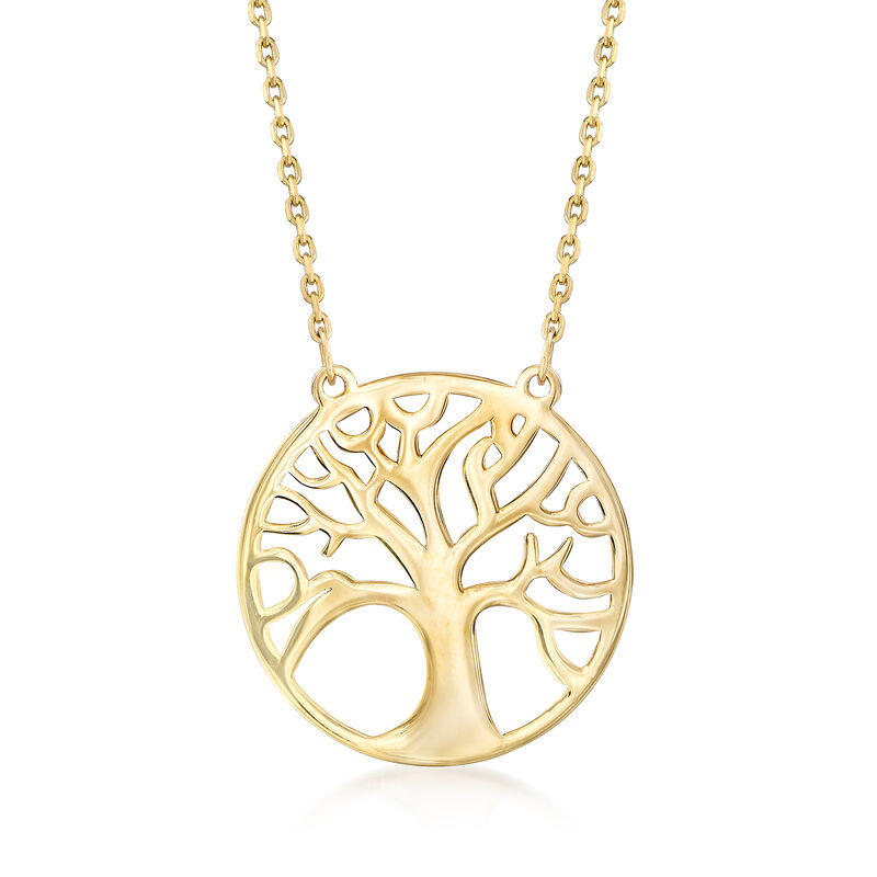 14kt Yellow Gold Tree of Life Necklace image number 0