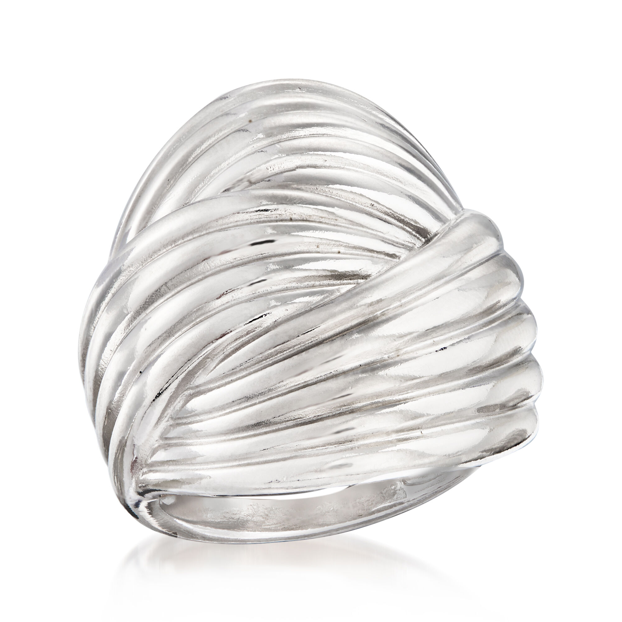 Sterling Silver Curved Multi-Row Ring