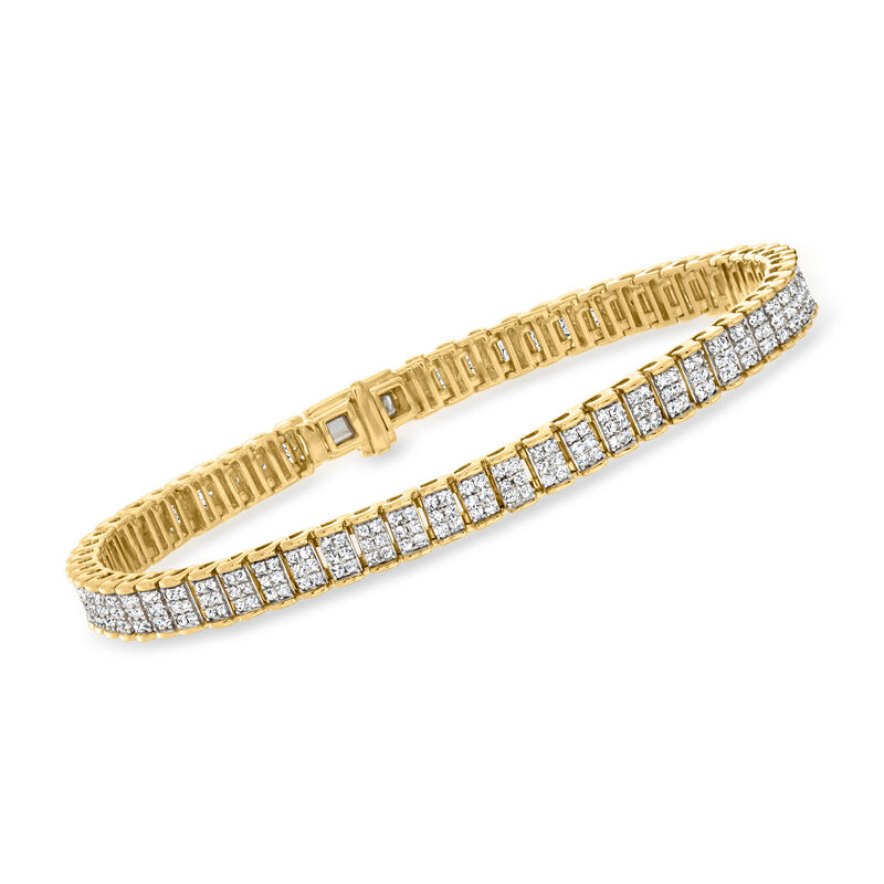 2.00 ct. t.w. Diamond Bracelet in 18kt Gold Over Sterling image number 0