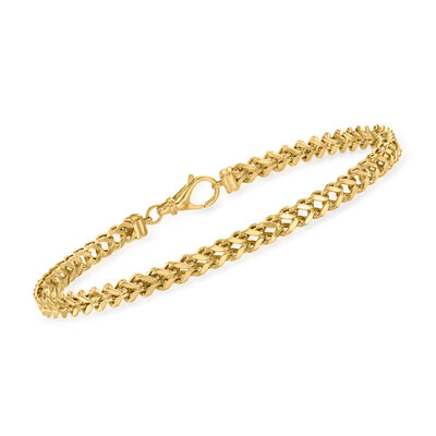 Men's 14kt Yellow Gold Franco Link Bracelet