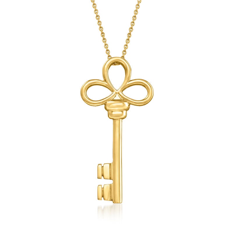 Roberto Coin 18kt Yellow Gold Key Pendant Necklace image number 0