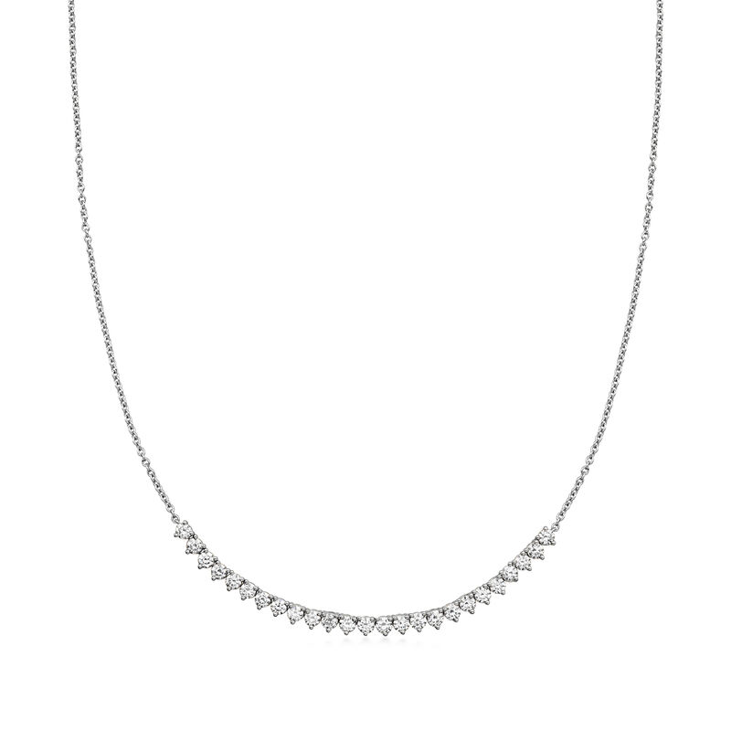 3.00 ct. t.w. Lab-Grown Diamond Tennis-Style Necklace in Sterling Silver image number 0