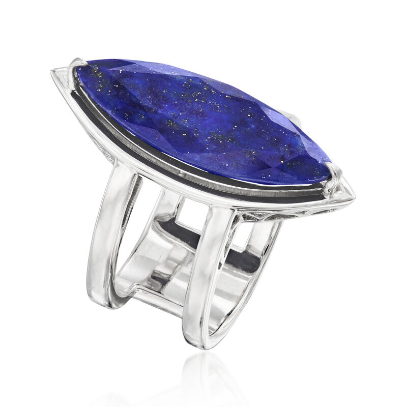 Marquise Lapis Ring in Sterling Silver image number 2