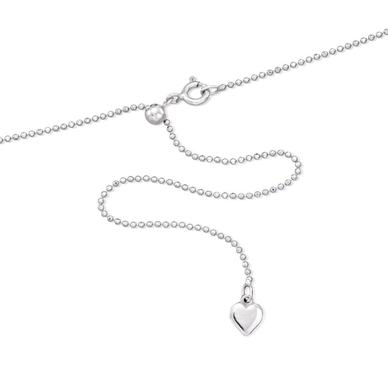 Italian 1mm Sterling Silver Adjustable Bead-Chain Necklace image number 3