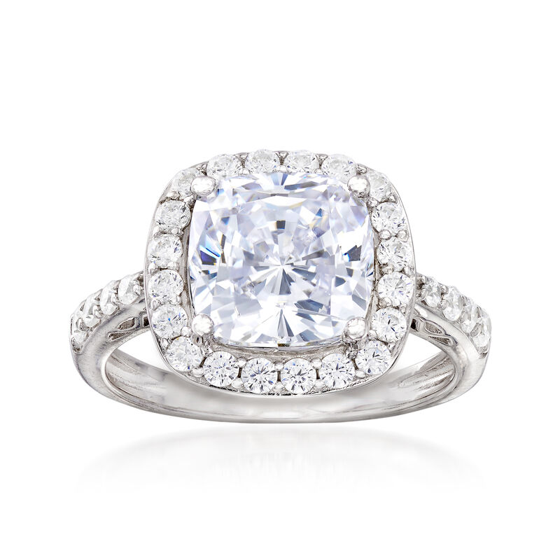 3.55 ct. t.w. CZ Ring in Sterling Silver image number 0