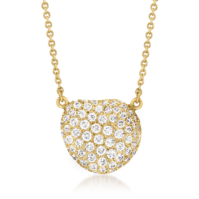 C. 1980 Vintage Tiffany Jewelry 1.05 ct. t.w. Diamond Cluster Necklace in 18kt Yellow Gold image number 0