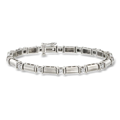 C. 2000 Vintage .85 ct. t.w. Diamond Bracelet in 14kt White Gold