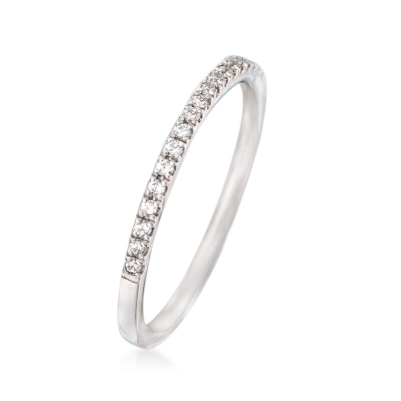 Simon G. .14 ct. t.w. Diamond Wedding Ring in 18kt White Gold image number 2