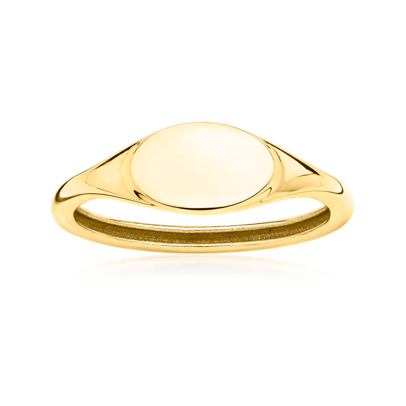 Italian 14kt Yellow Gold Personalized Signet Ring image number 5