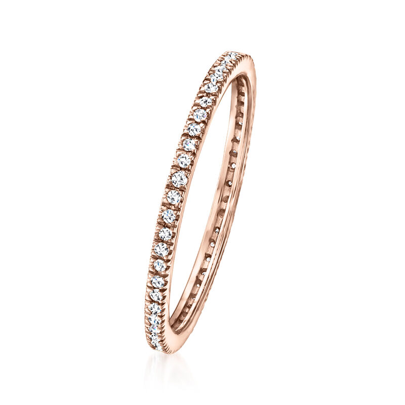 .15 ct. t.w. Diamond Eternity Band in 14kt Rose Gold image number 2