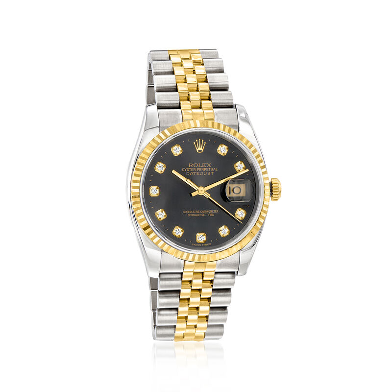 Pre-Owned Rolex Datejust Men's 36mm Automatic Stainless Steel and 18kt Yellow Gold Watch image number 0