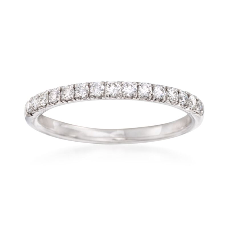 Simon G. .29 ct. t.w. Diamond Wedding Ring in 18kt White Gold. Size 8.5 image number 0