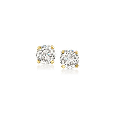 C. 1990 Vintage .75 ct. t.w. Diamond Stud Earrings in 14kt Yellow Gold