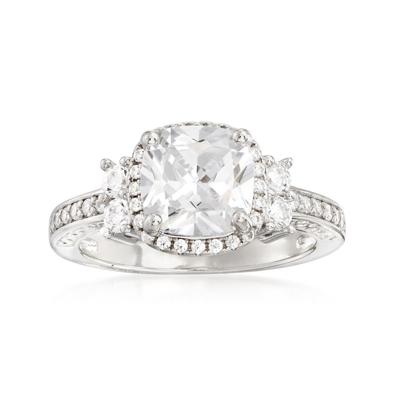 2.70 ct. t.w. CZ Ring in Sterling Silver image number 0
