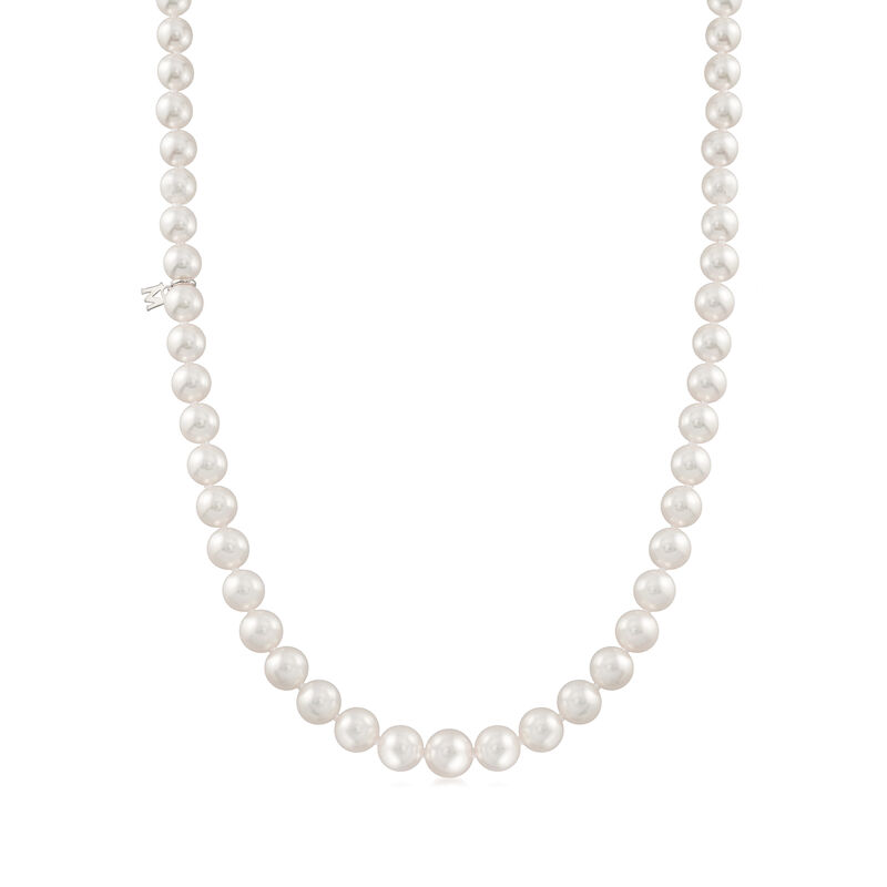 Mikimoto 9x7mm A1 Akoya Pearl Necklace with 18kt White Gold image number 0