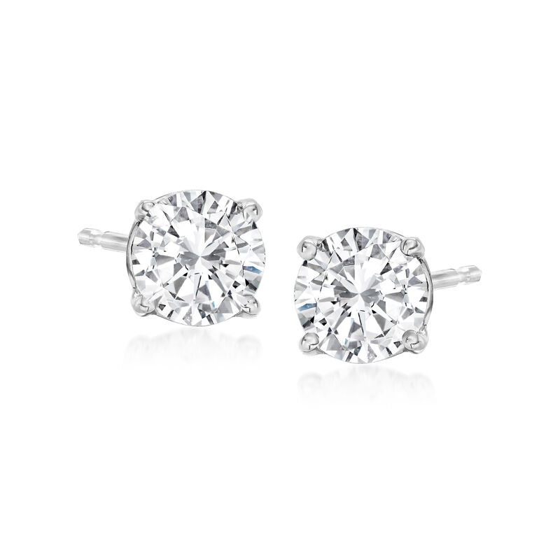 1.00 ct. t.w. Diamond Stud Earrings in 14kt White Gold image number 0