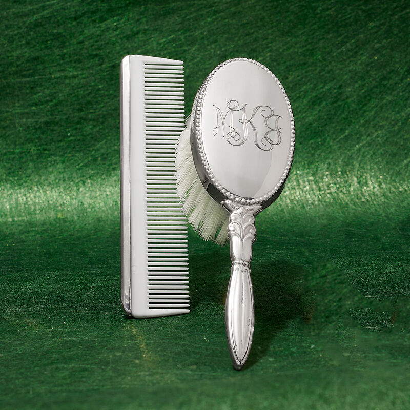 Empire Child's Sterling Silver Personalized Handled Brush and Comb Set image number 3